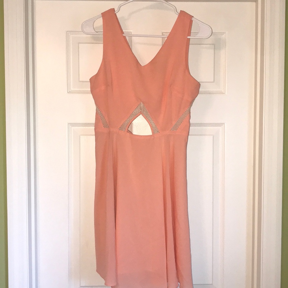 Pink cutout dress